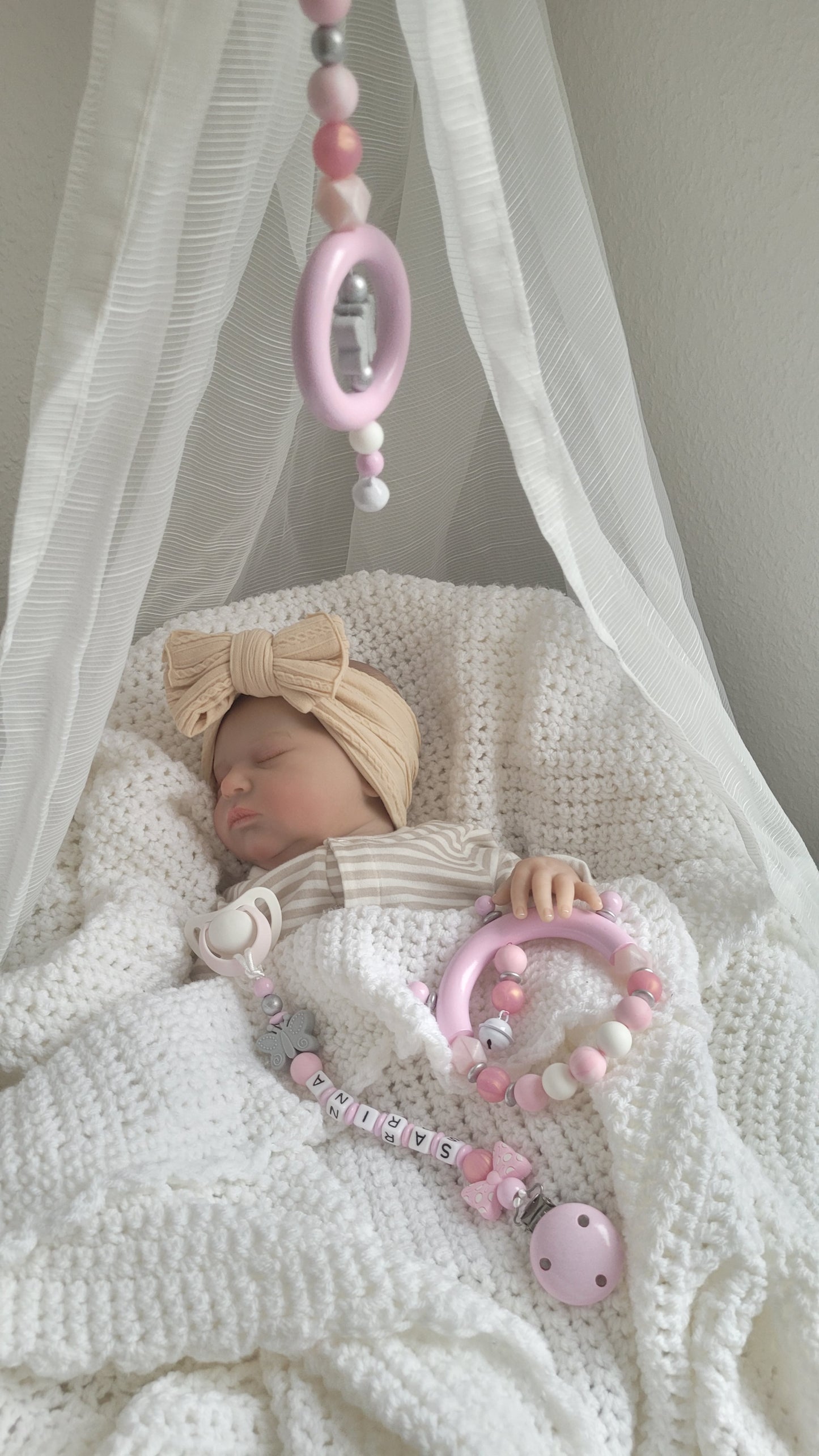 Motorik Greifring rosegold Schimmer silber