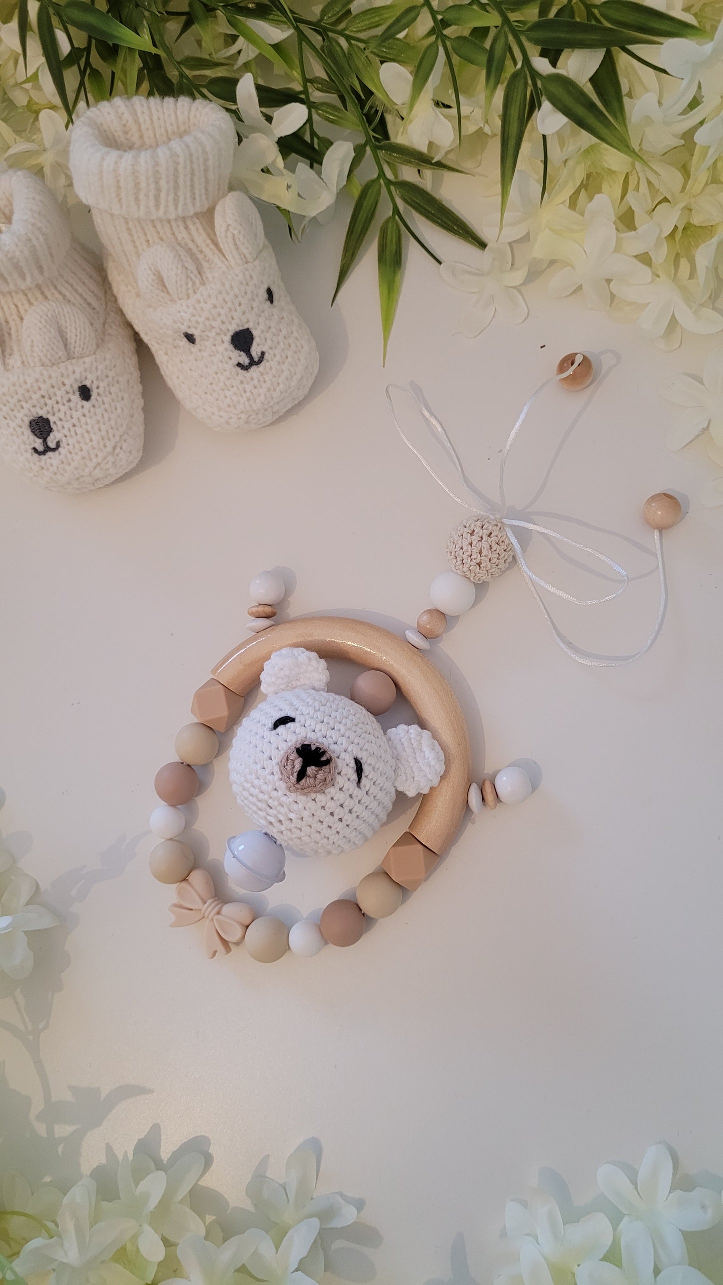 Mobile Bärchen weiß beige