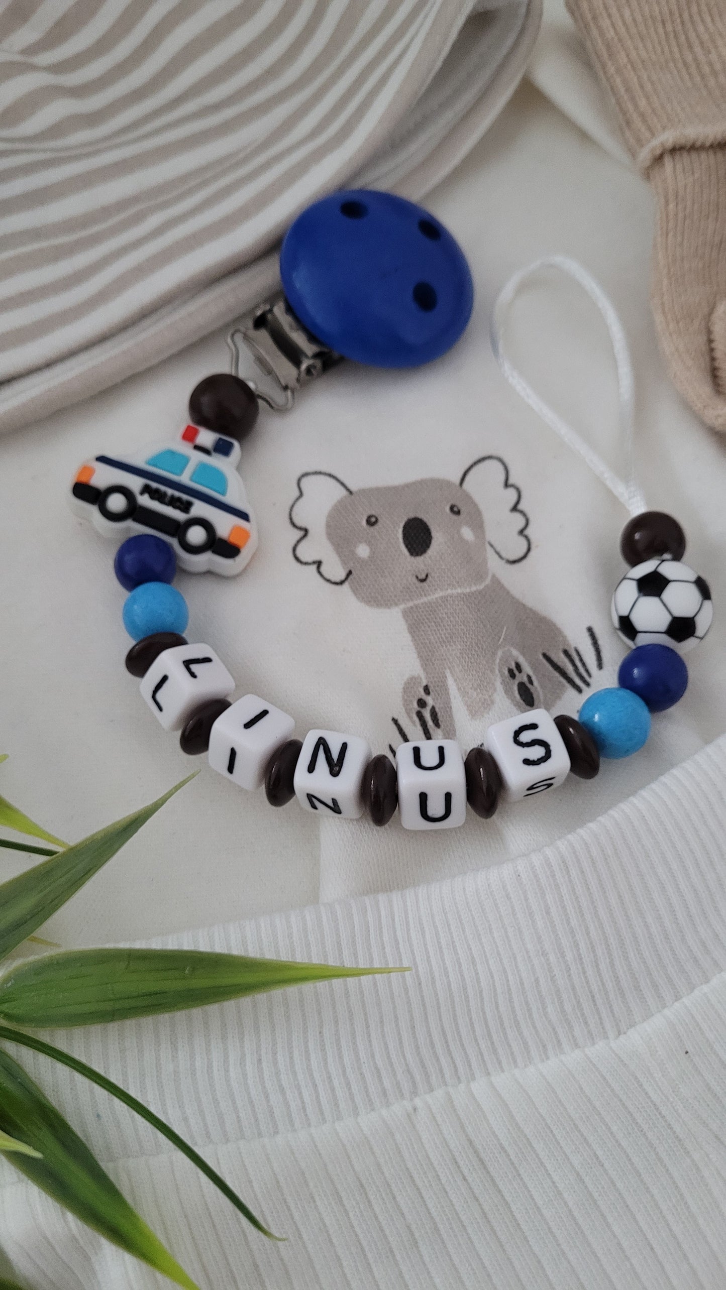Schnullerkette mit Namen Polizei