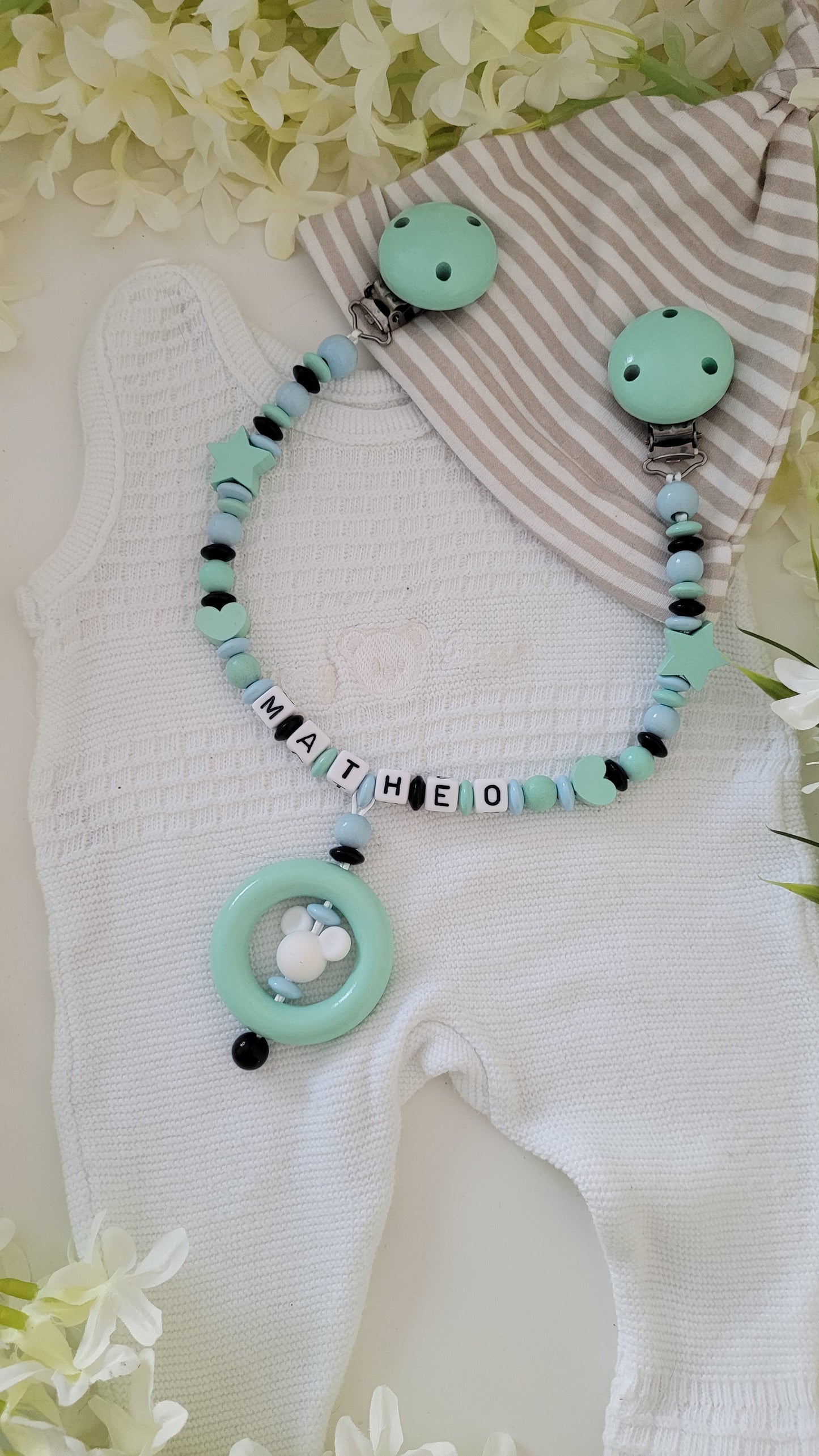 Kinderwagenkette & Schnullerkette * Maus Spielfreunde *