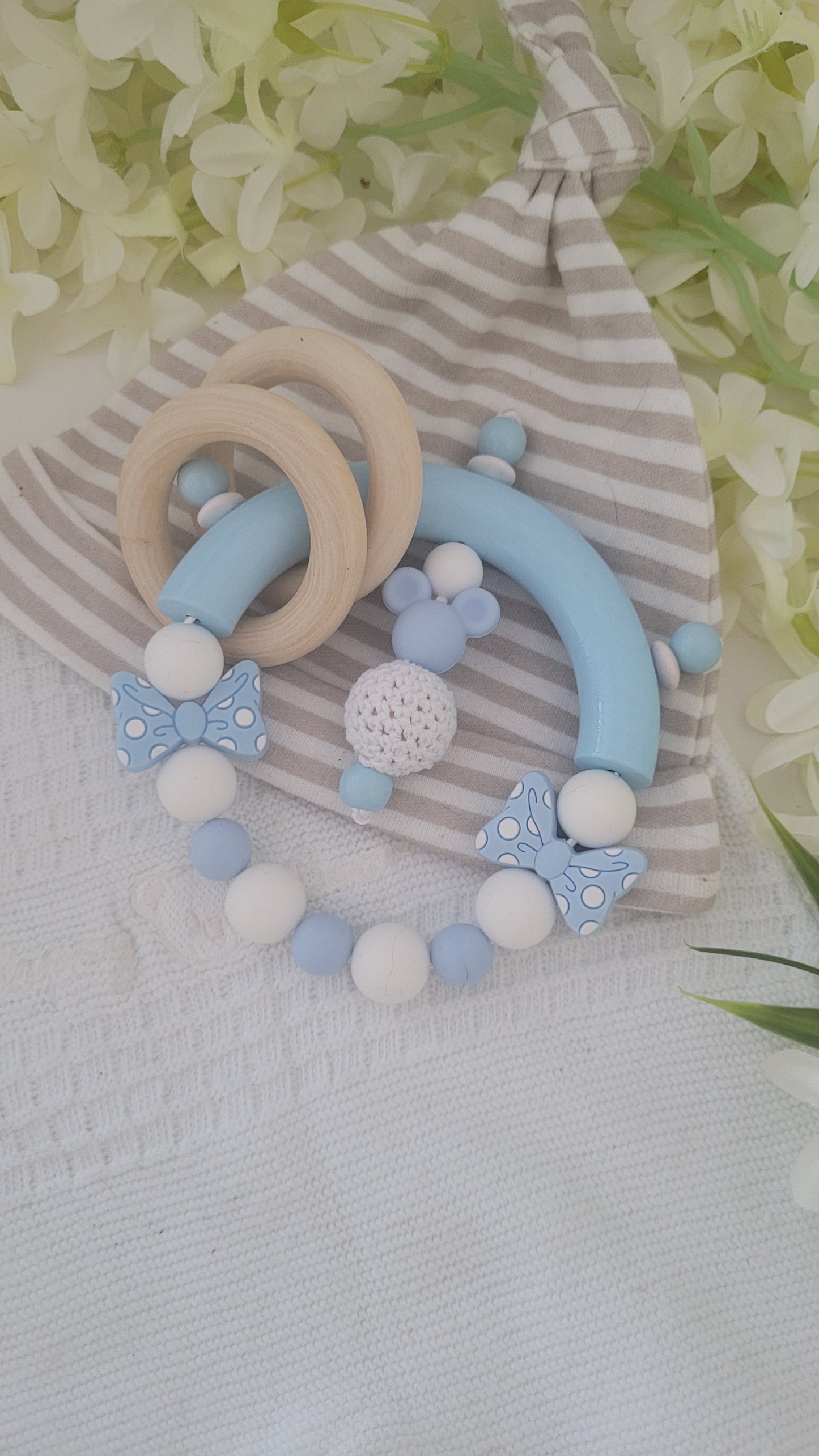 Motorik Greifring * Babymaus* hellblau