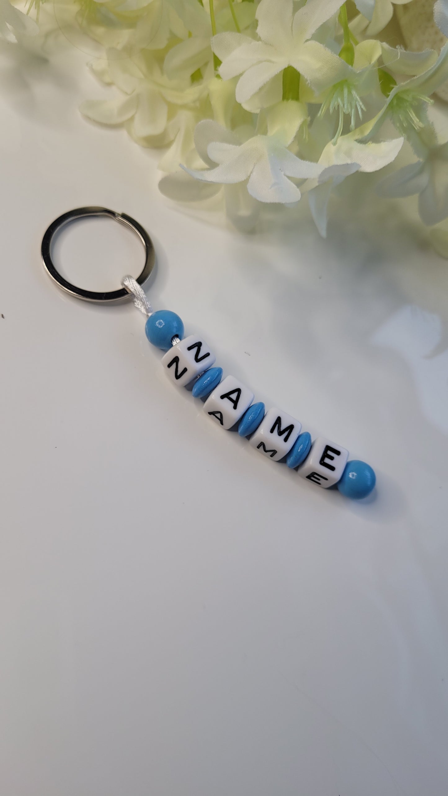 Schlüsselanhänger mit Namen blau