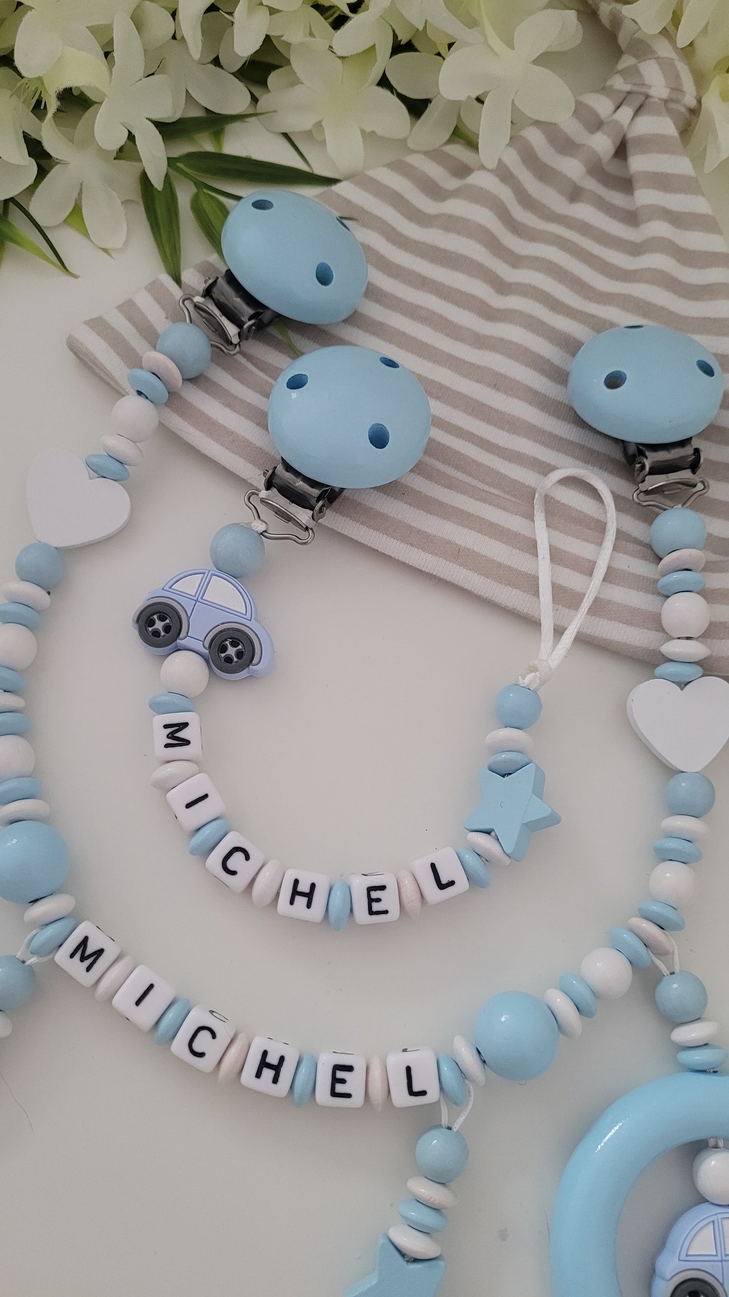 Kinderwagenkette & Schnullerkette "Speedy "