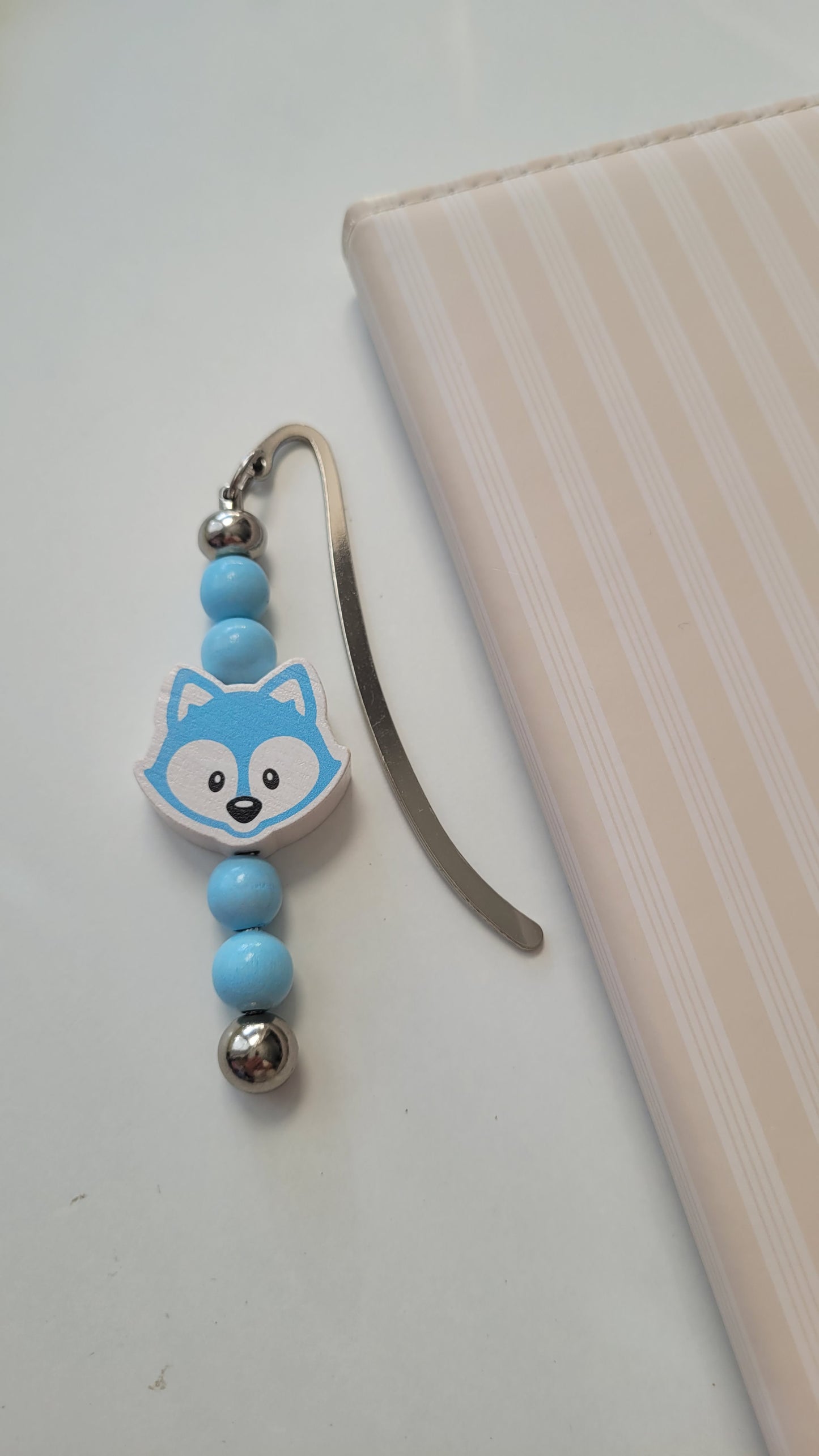 Lesezeichen Fuchs hellblau