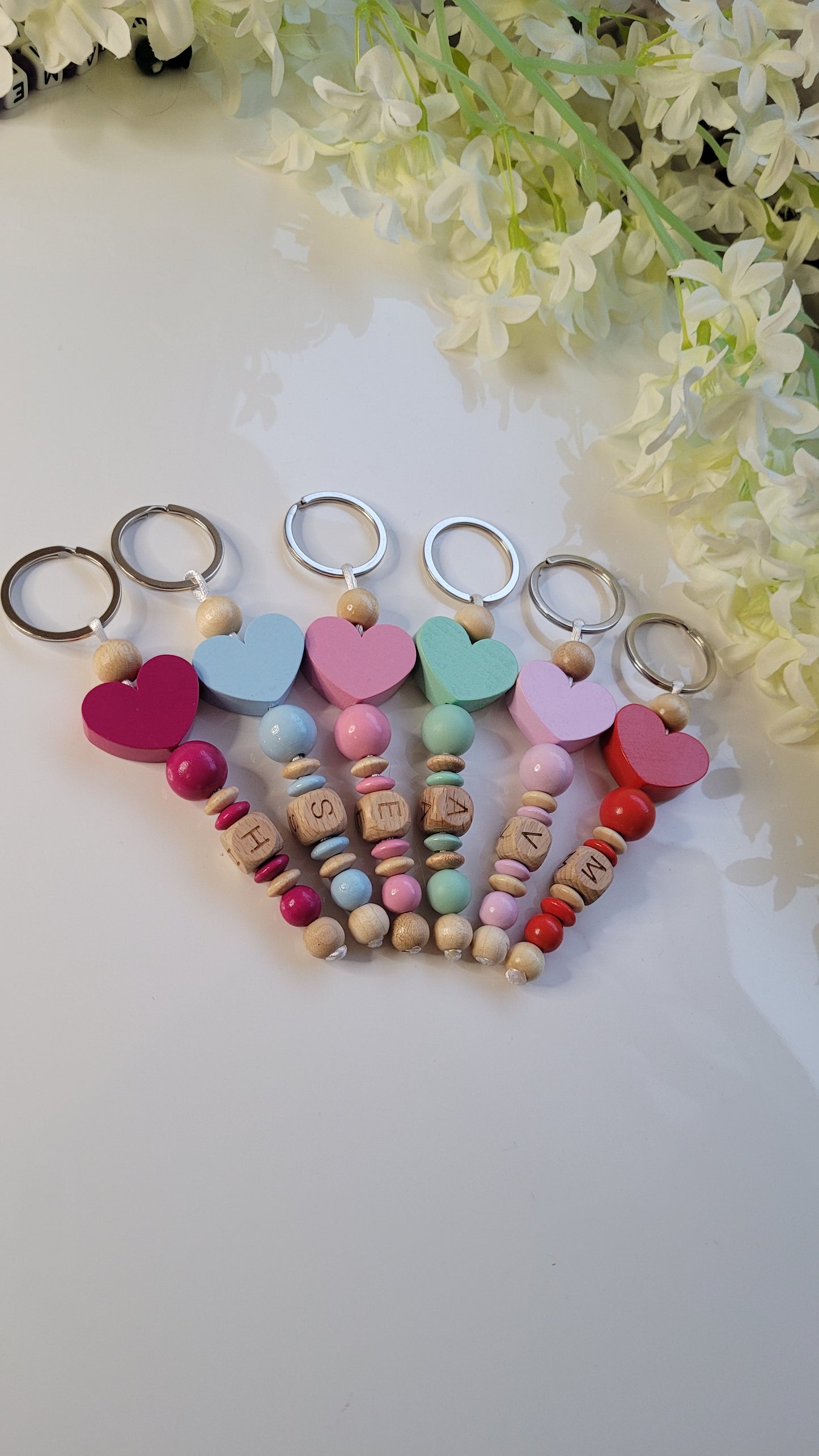 Schlüsselanhänger Big Love mit Buchstabe