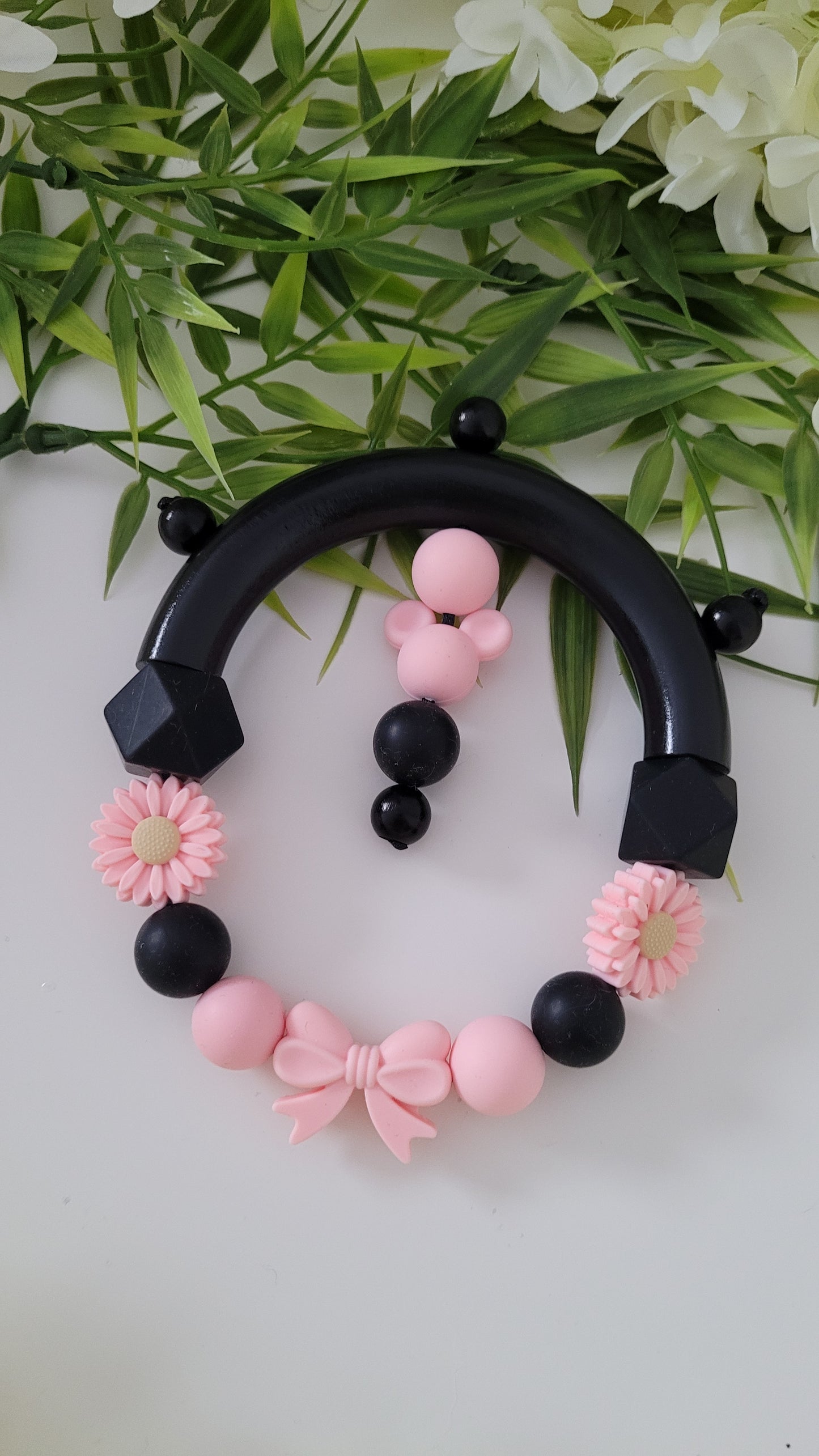 Motorik Greifring * Minnie Maus* peach schwarz