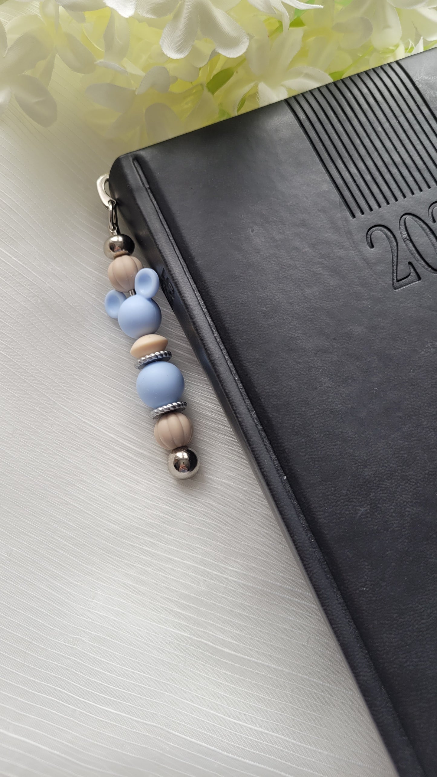 Lesezeichen Maus blau beige