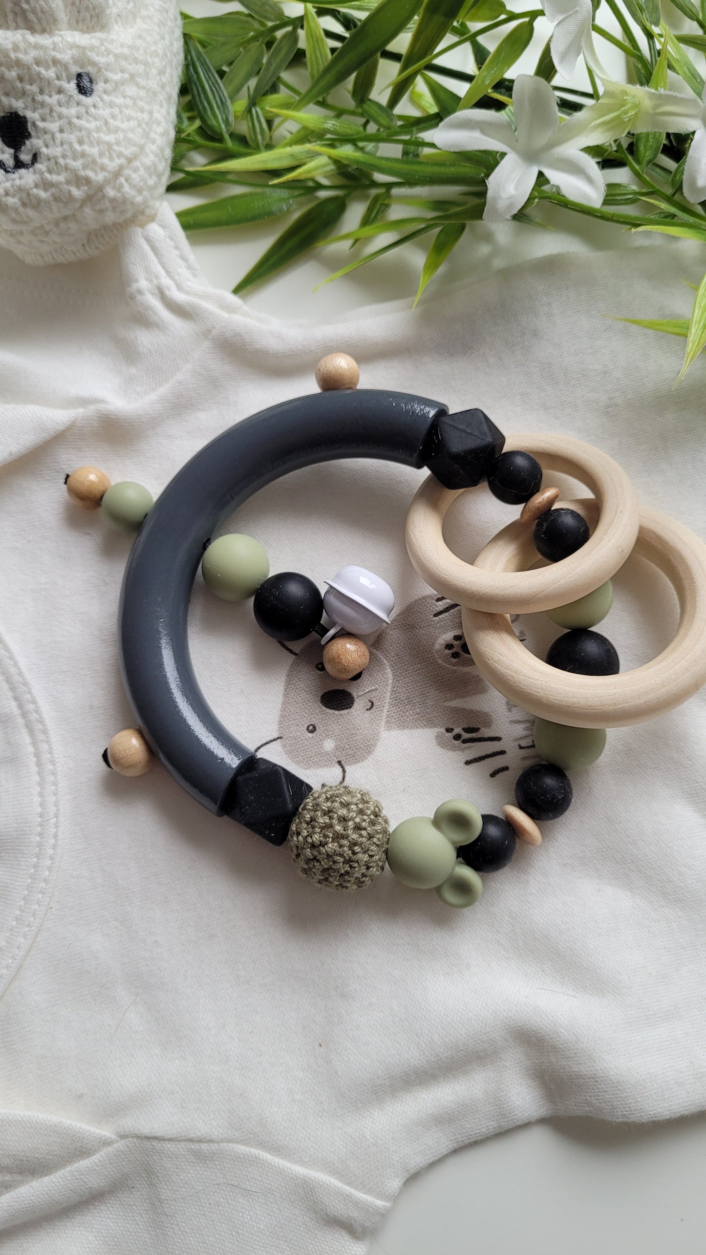 Motorik Greifring Maus grün schwarz