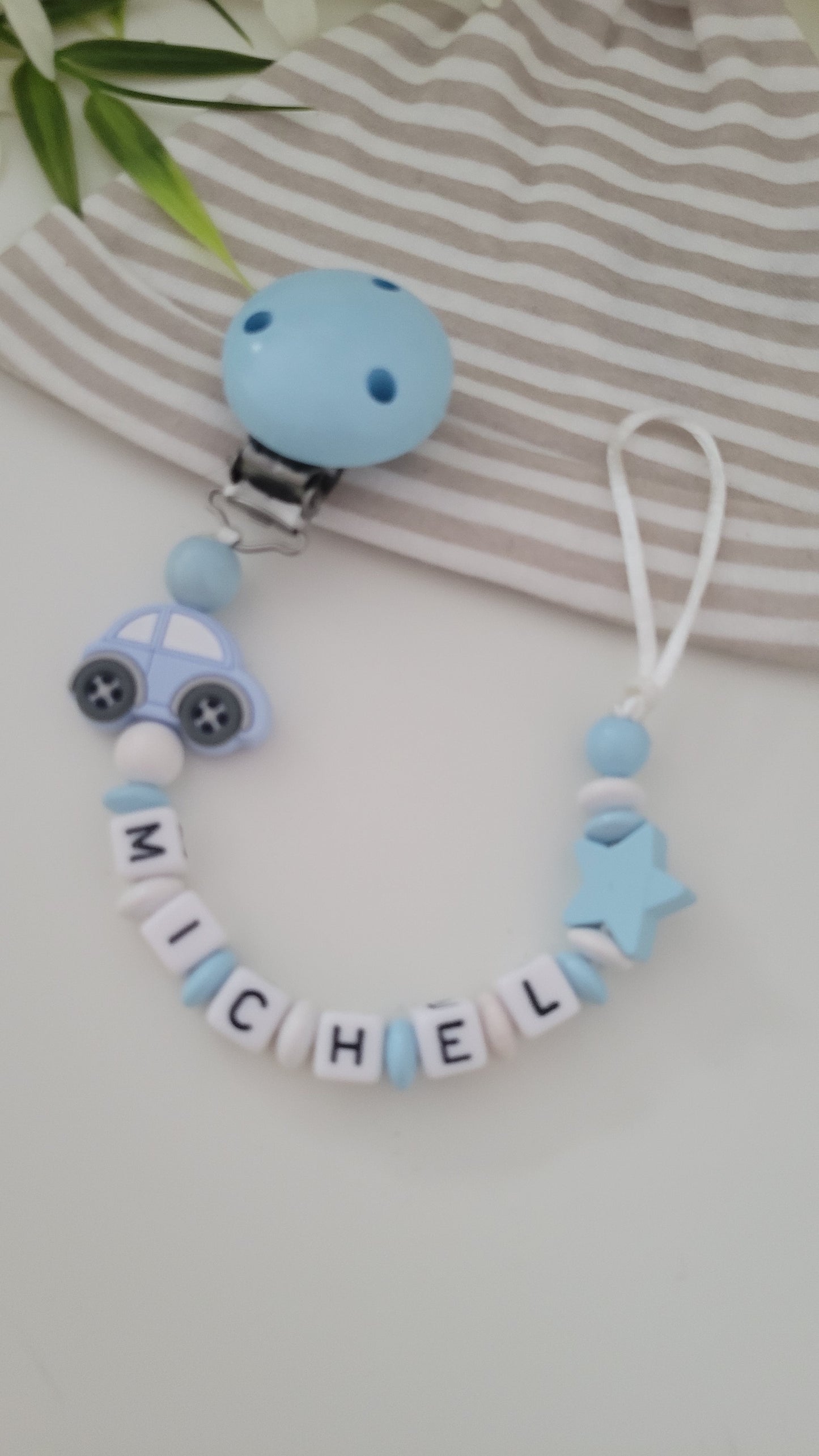 Schnullerkette *Speedy* babyblau