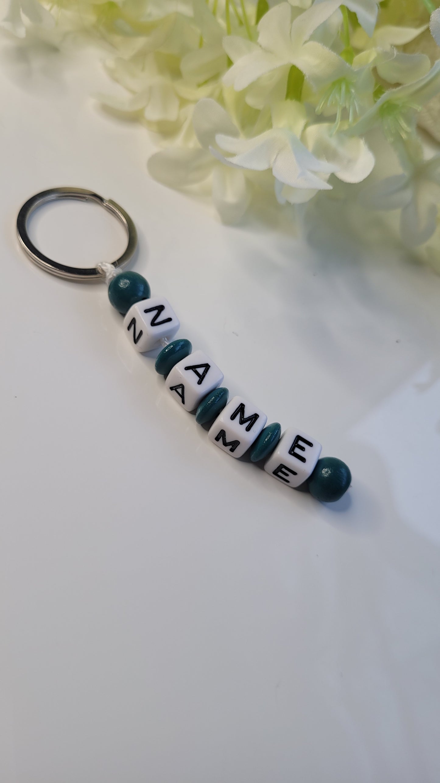 Schlüsselanhänger mit Namen petrol