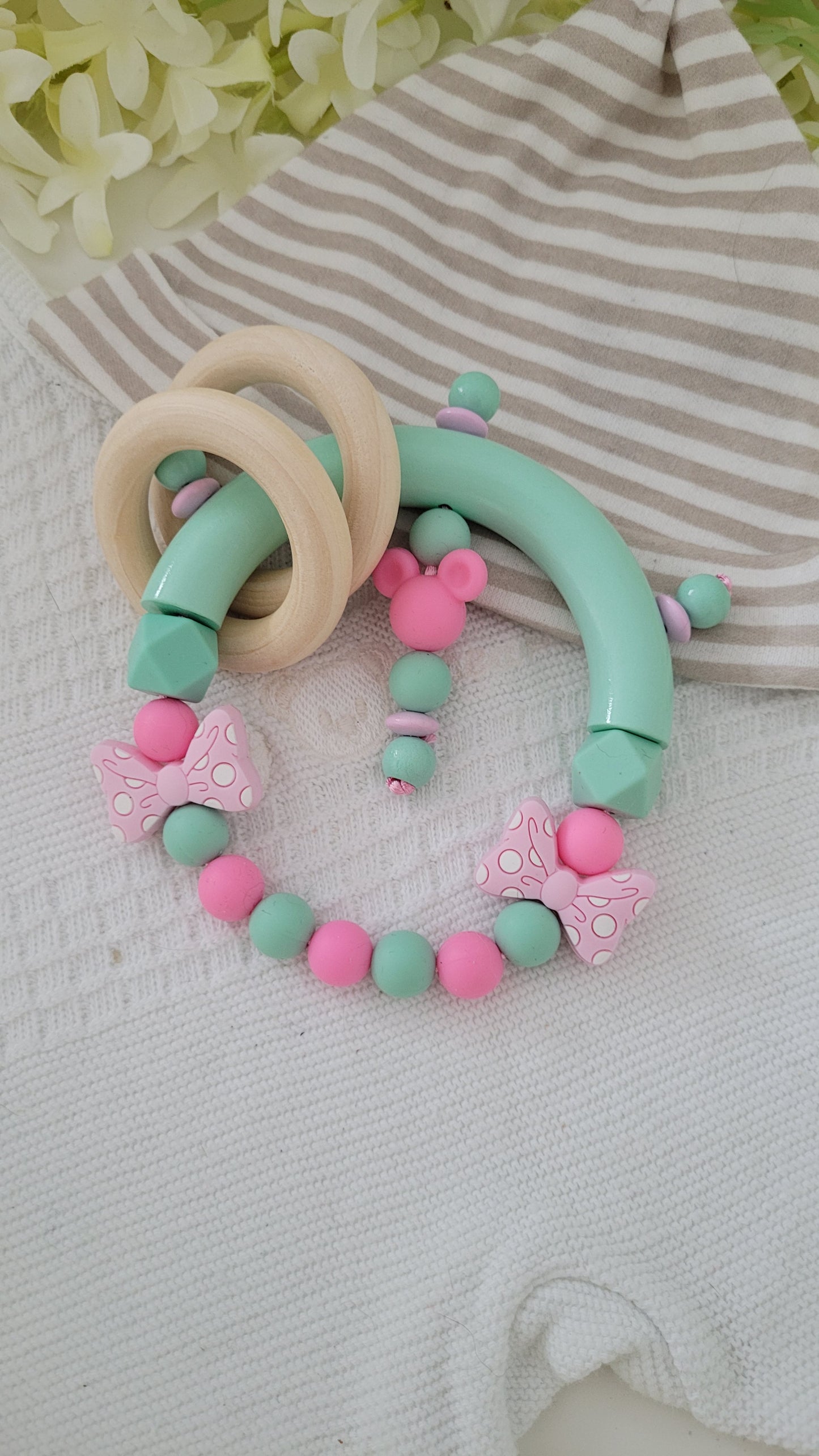 Motorik Greifring * Minnie Maus* mint pink