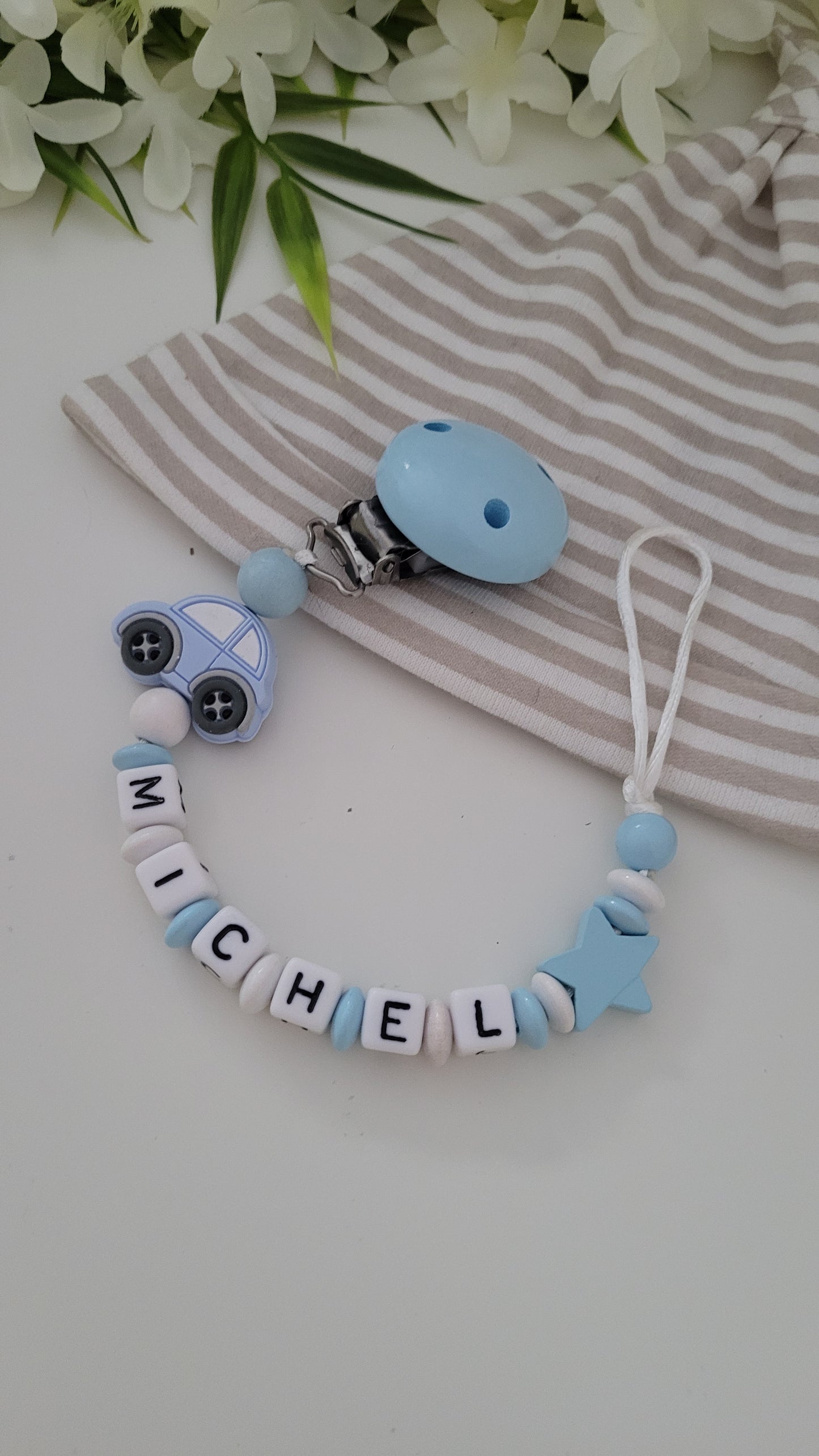 Schnullerkette *Speedy* babyblau