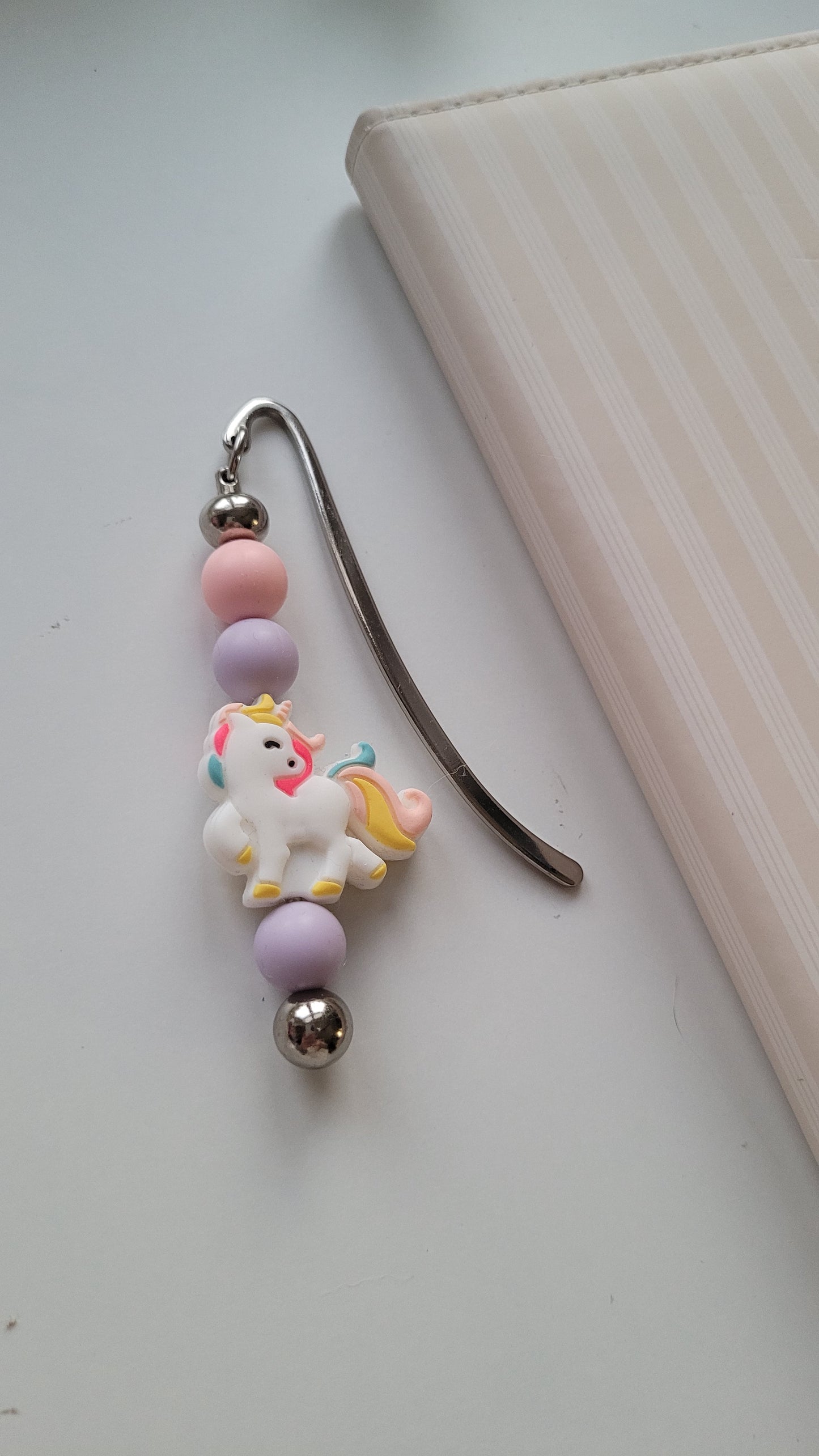 Lesezeichen Einhorn flieder peach