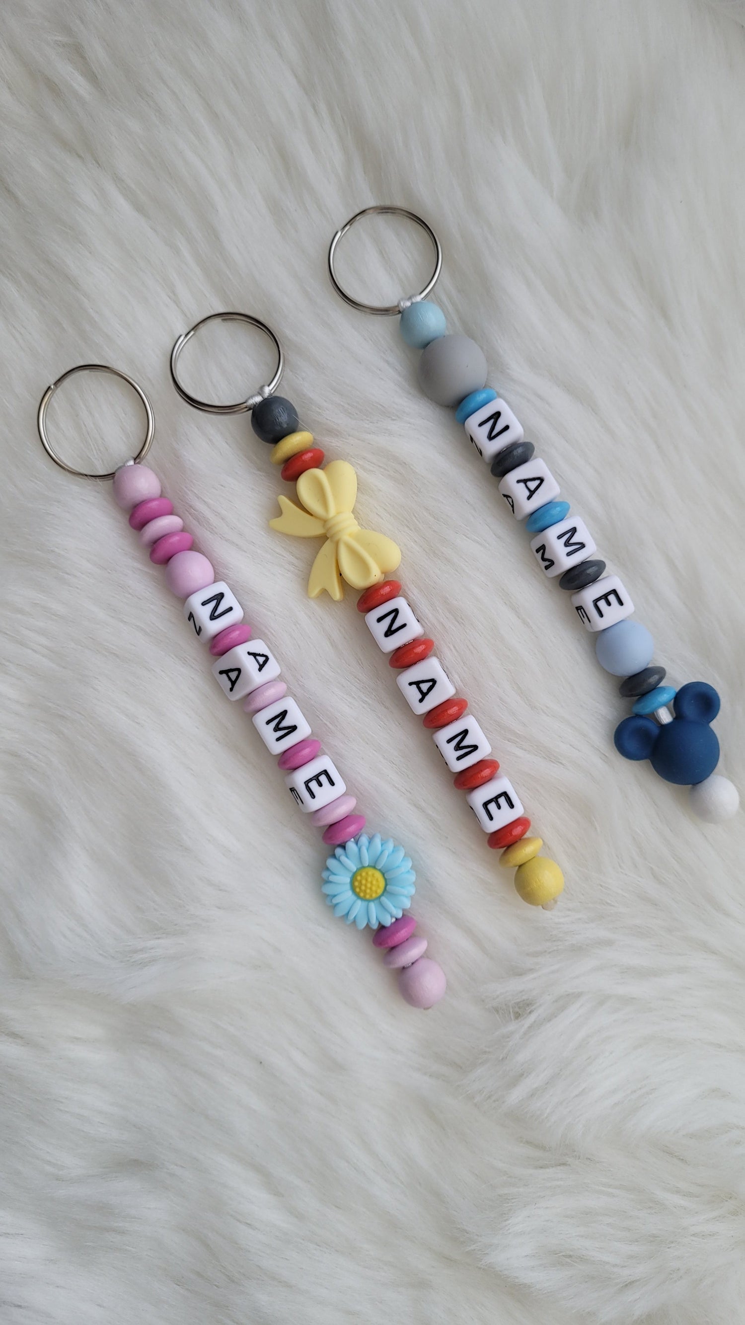 Schlüsselanhänger einfach bunt mit Motivauswahl