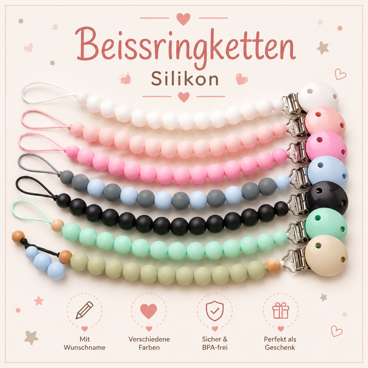 Beissringketten/ Silikon