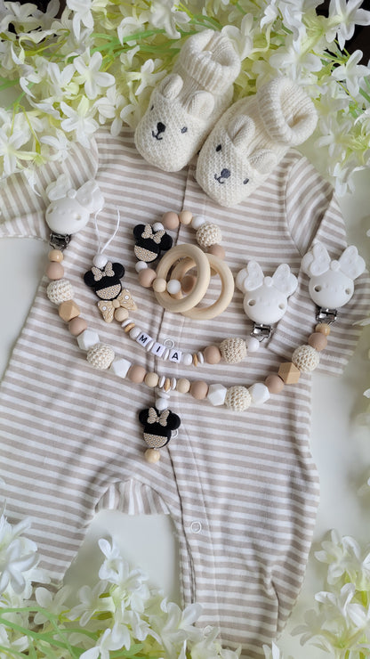 4 tlg Set Minnie Latte beige
