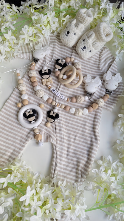 4 tlg Set Minnie Latte beige