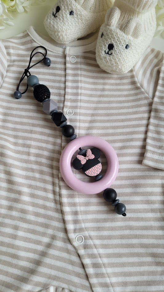 Spielanhänger für Maxicosi & Wiege Minnie Maus Rose black
