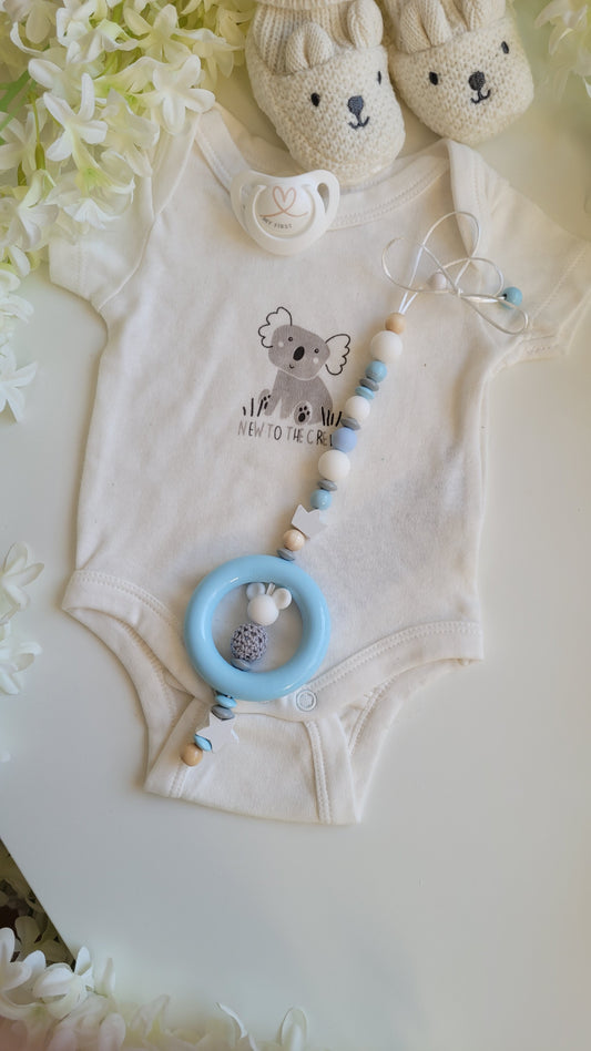 Spielanhänger für Maxicosi & Wiege Maus grau babyblau