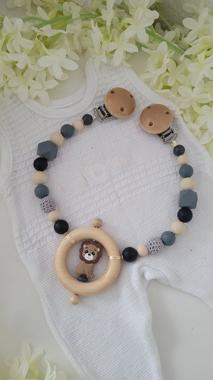 Kinderwagenkette & Schnullerkette * Sweety Lion Spielfreude *