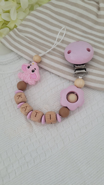 Kinderwagenkette & Schnullerkette * Fanti* rose