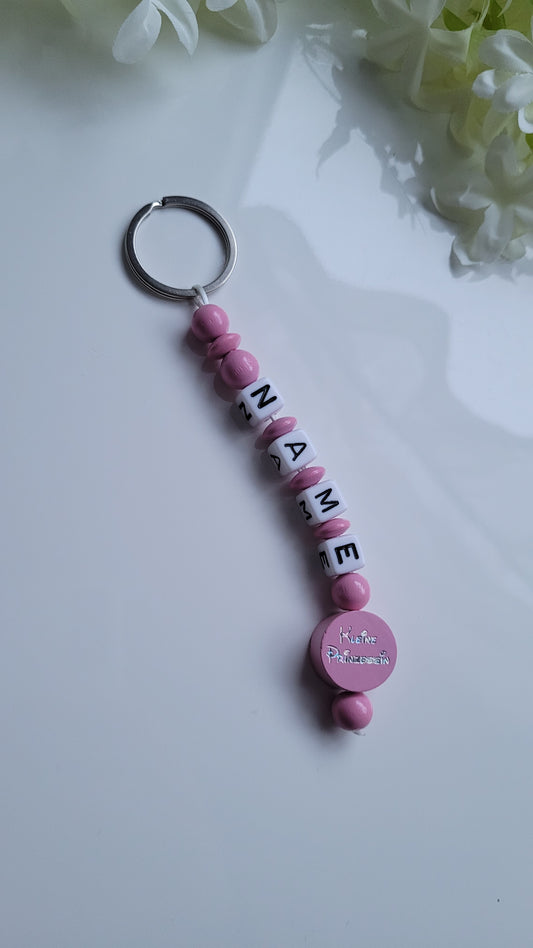 Schlüsselanhänger kinder mit name kleine prinzessinn rosa