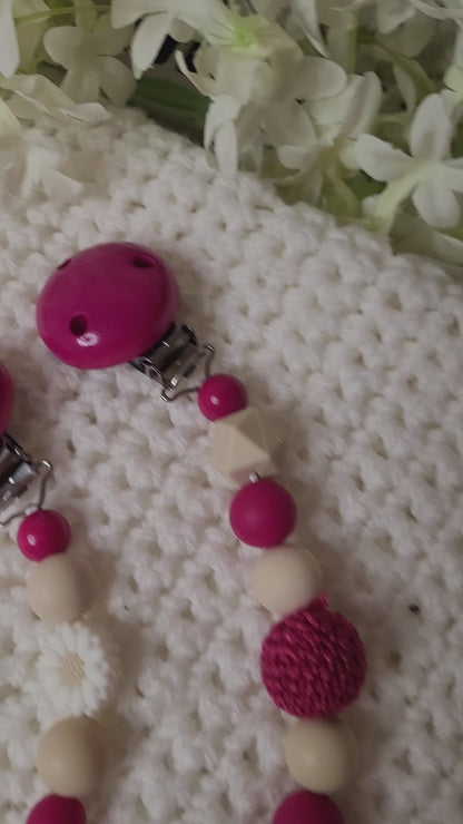 Schnullerkette mit Namen für Mädchen Kuhmädel