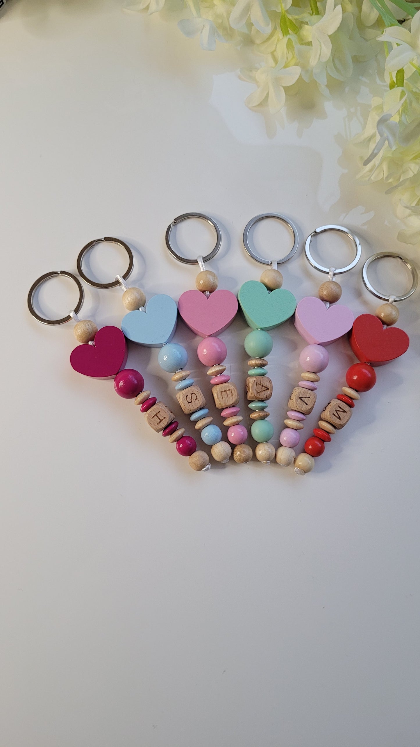 Schlüsselanhänger Big Love mit Buchstabe