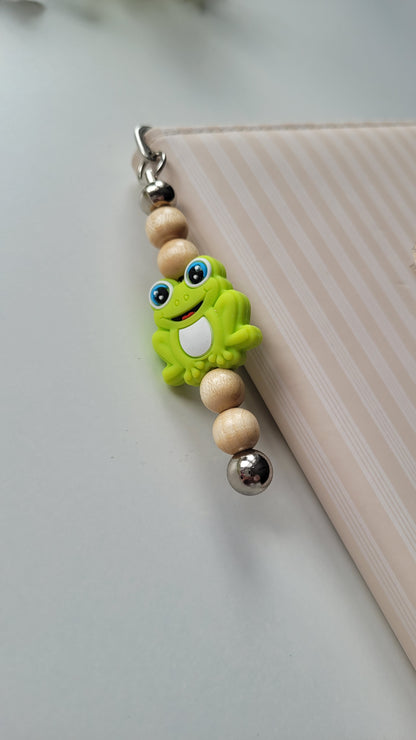Lesezeichen Frosch holz