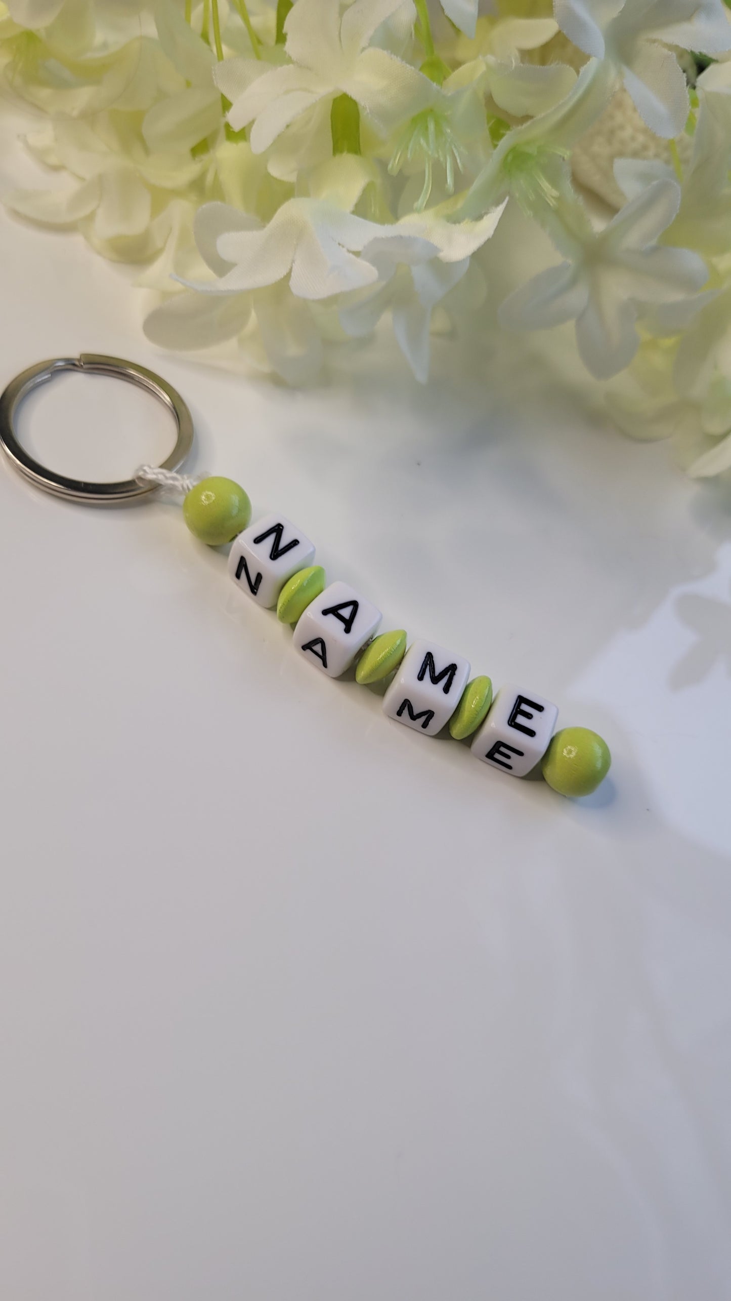 Schlüsselanhänger mit Namen hellgrün