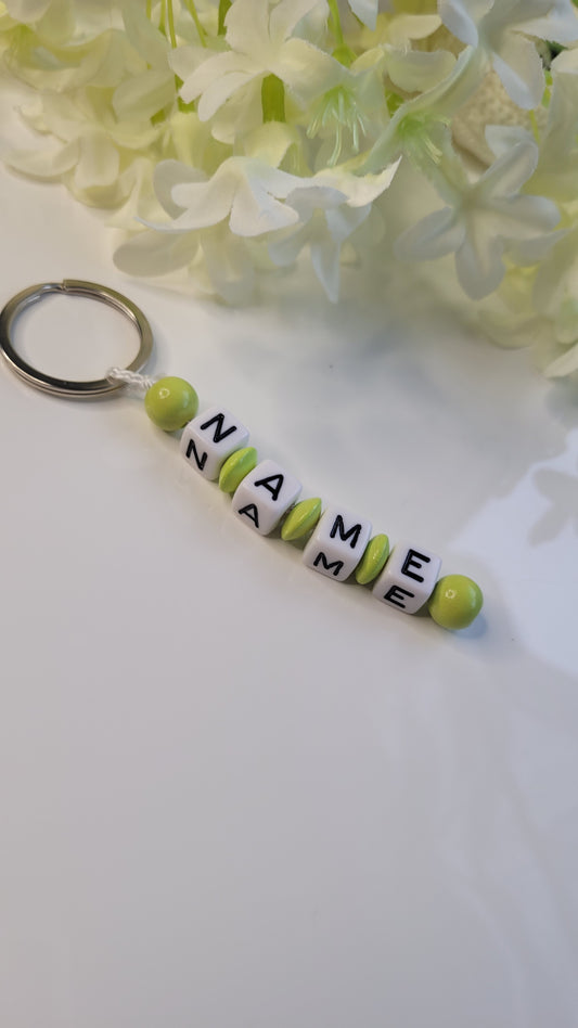 Schlüsselanhänger mit Namen hellgrün