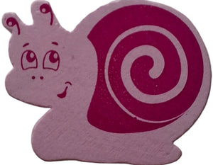 Schnecke Holz rosa