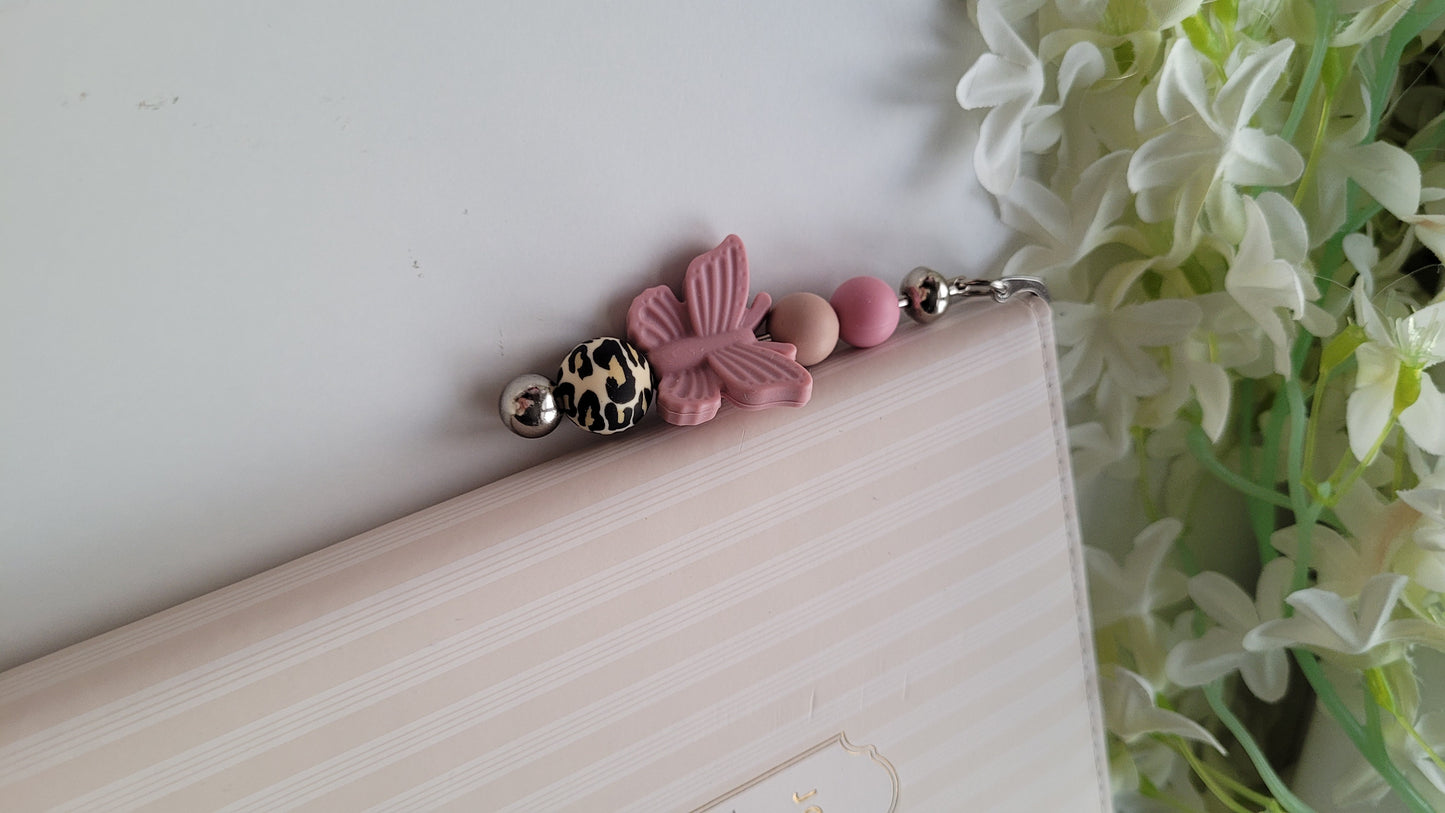 Lesezeichen Schmetterling leo taupe  blush