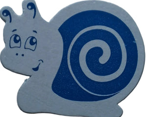 Schnecke Holz blau