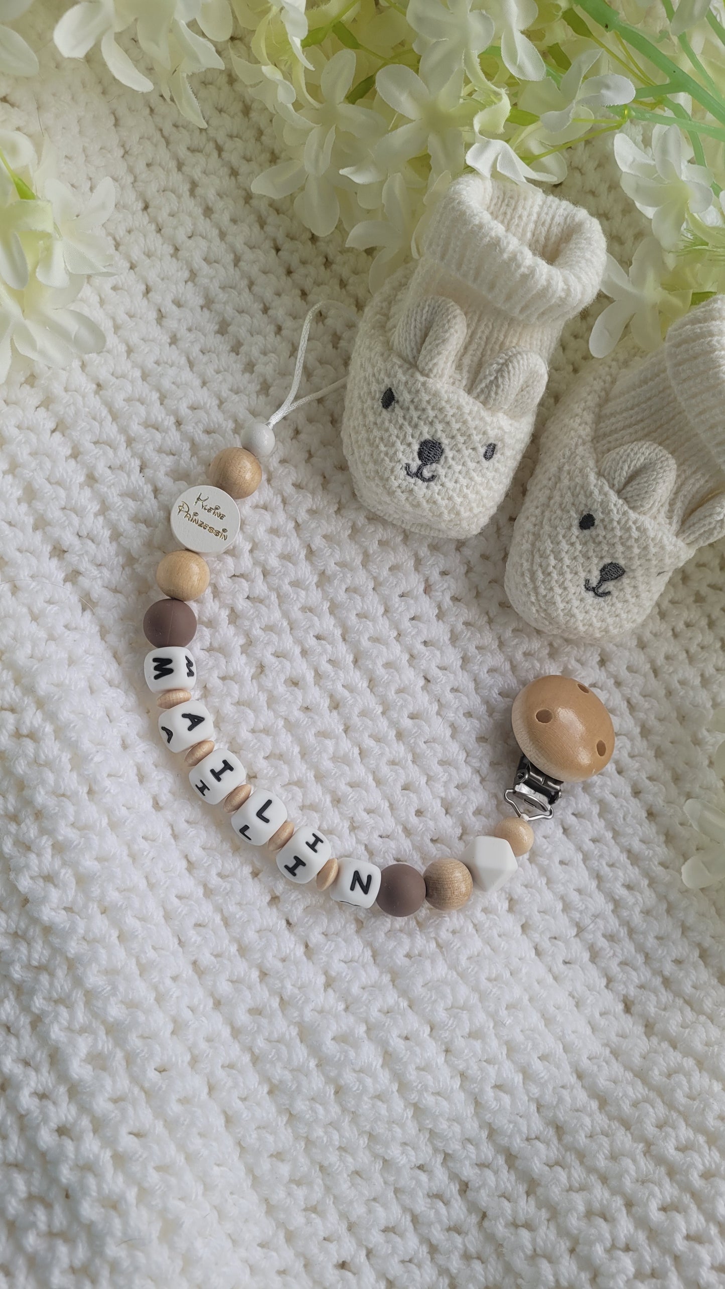 Schnullerkette mit Namen Kleine Prinzessin