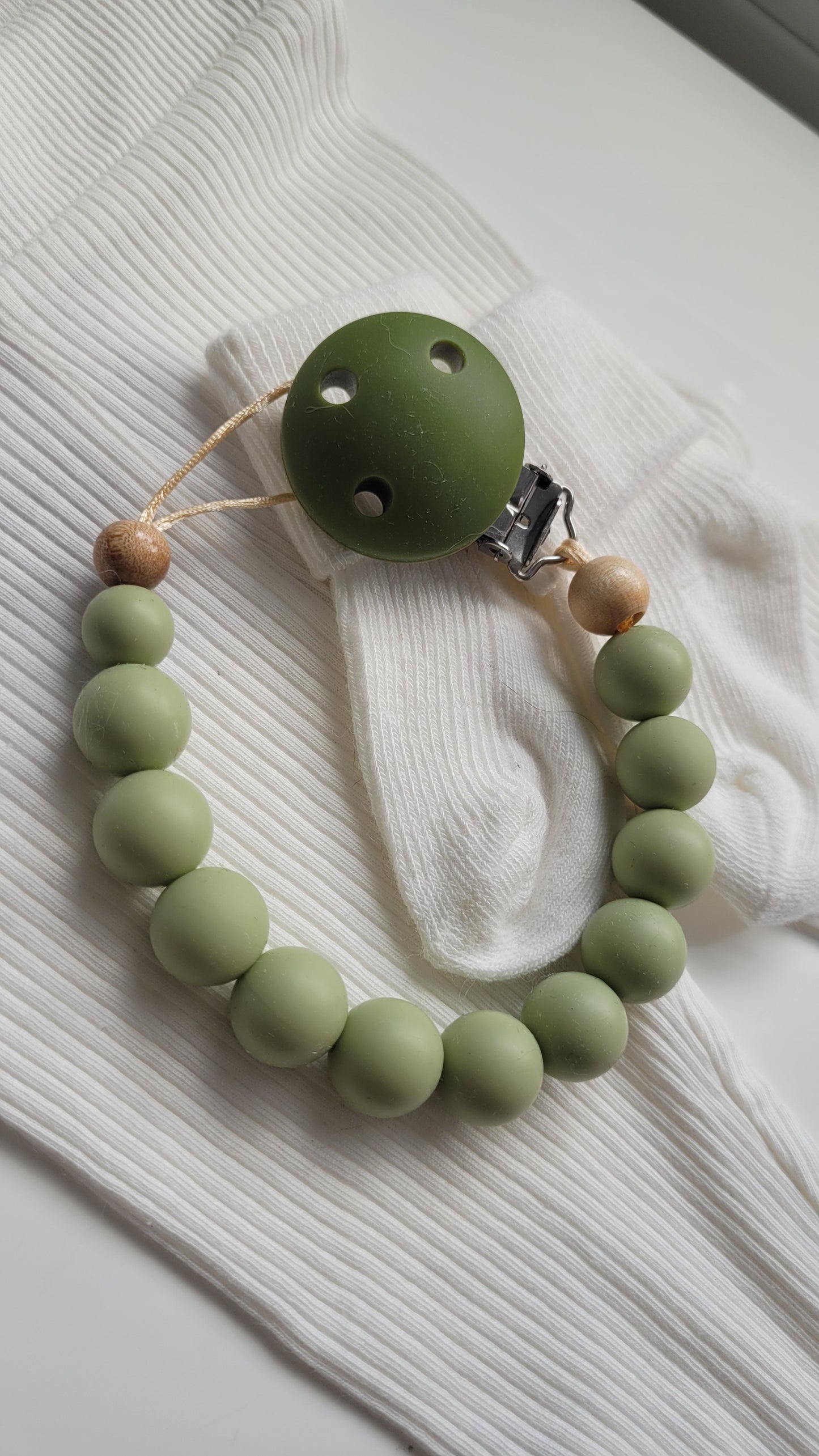 Schnullerkette Silikon grün