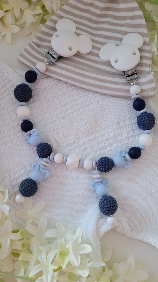 Kinderwagenkette  *Maus dark blue*