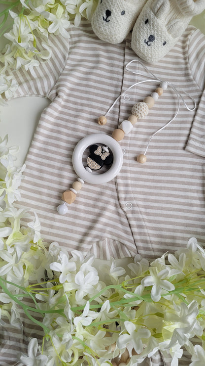 Spielanhänger für Maxicosi & Wiege Minnie Maus Latte beige