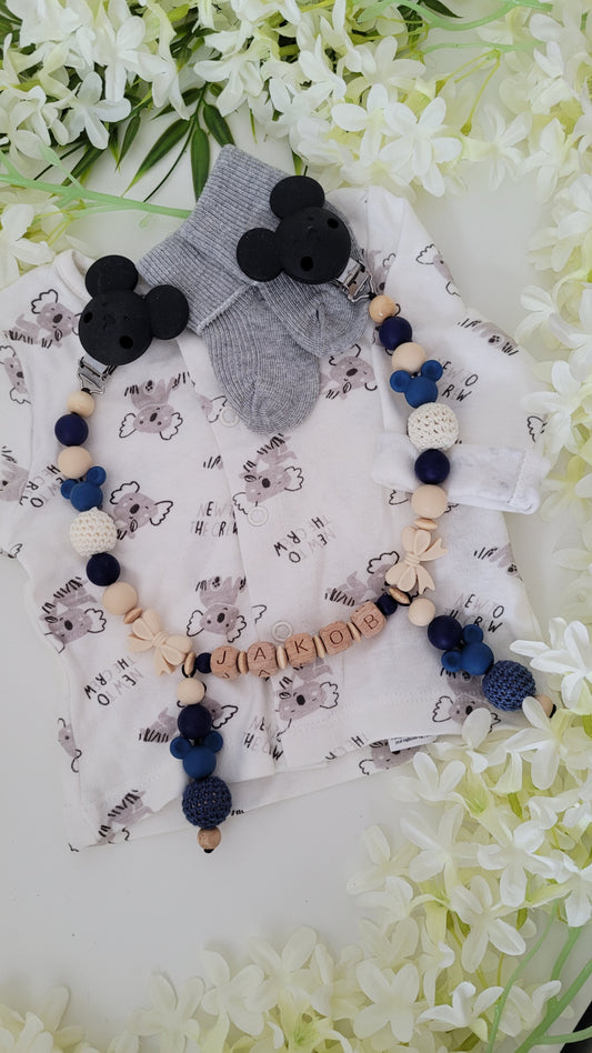 Kinderwagenkette *Micky * schwarz dunkelblau