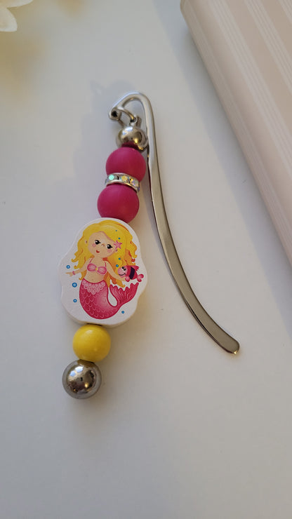 Lesezeichen Meerjungfrau pink glitzer