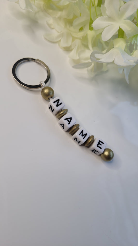 Schlüsselanhänger mit Namen gold