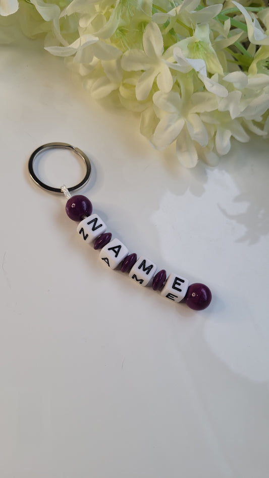 Schlüsselanhänger mit Namen pflaume