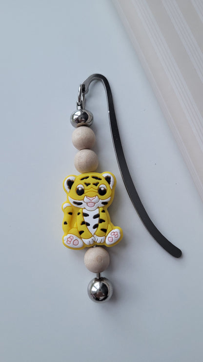 Lesezeichen Tiger holz
