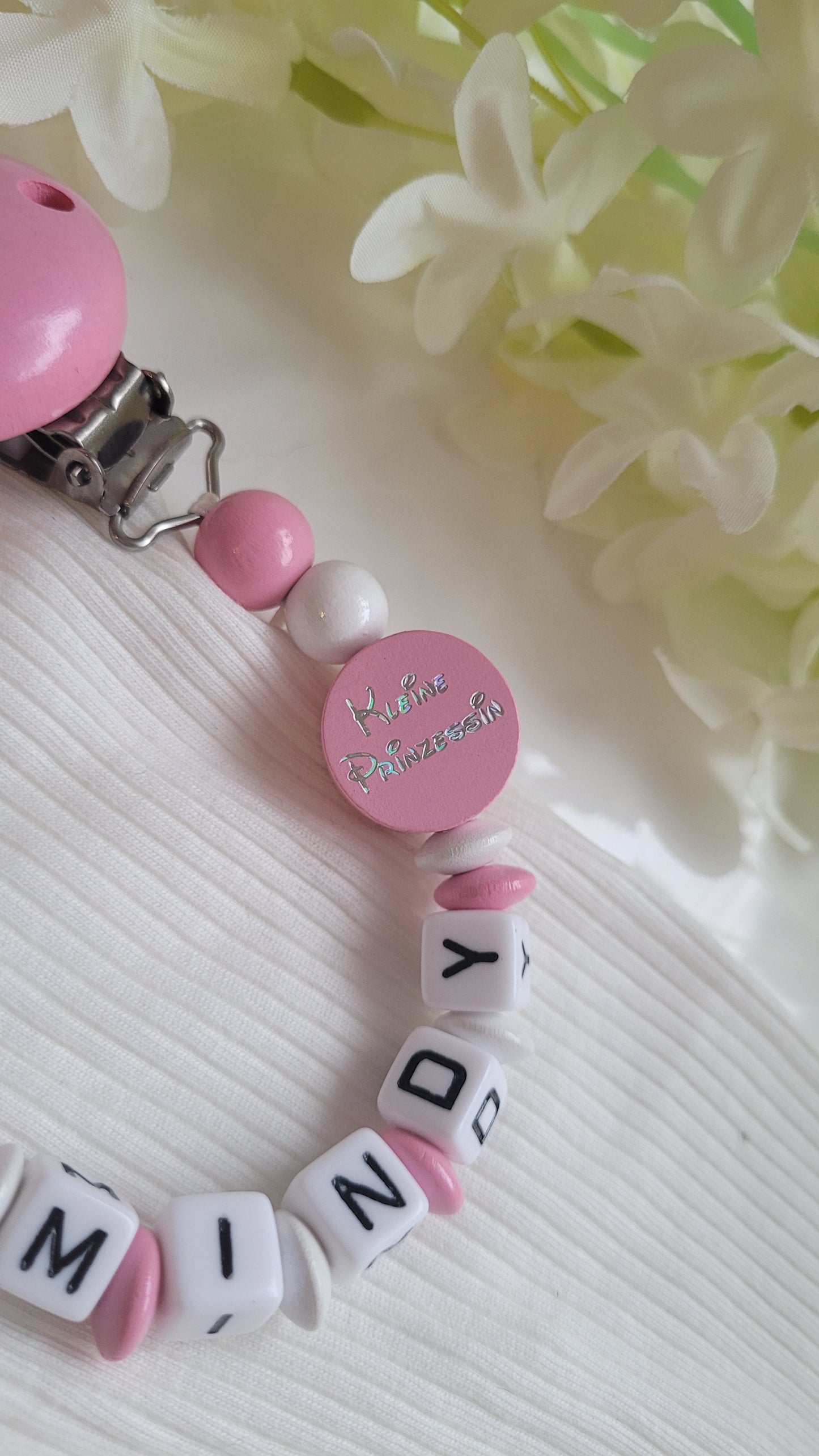 Schnullerkette mit Namen für Mädchen Kätzchen