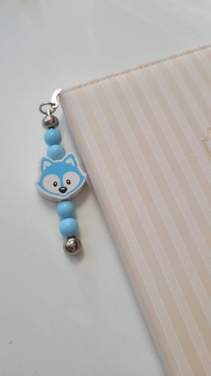 Lesezeichen Fuchs hellblau