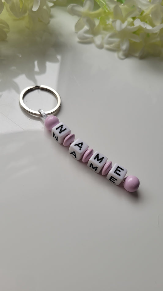 Schlüsselanhänger mit Namen rosa