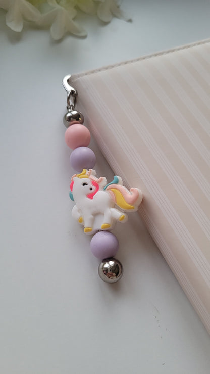 Lesezeichen Einhorn flieder peach