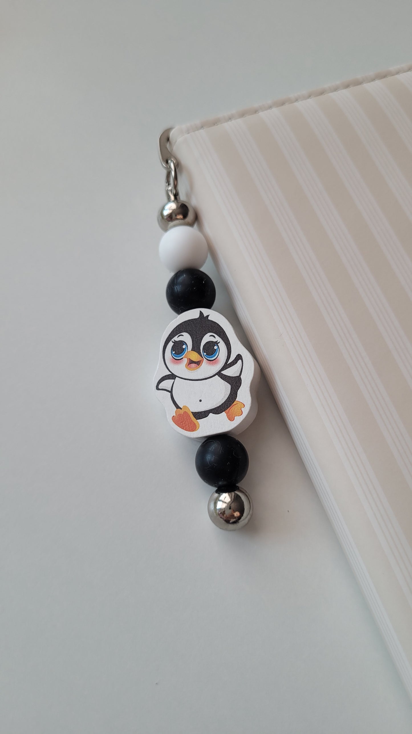 Lesezeichen Pinguin schwarz weiß