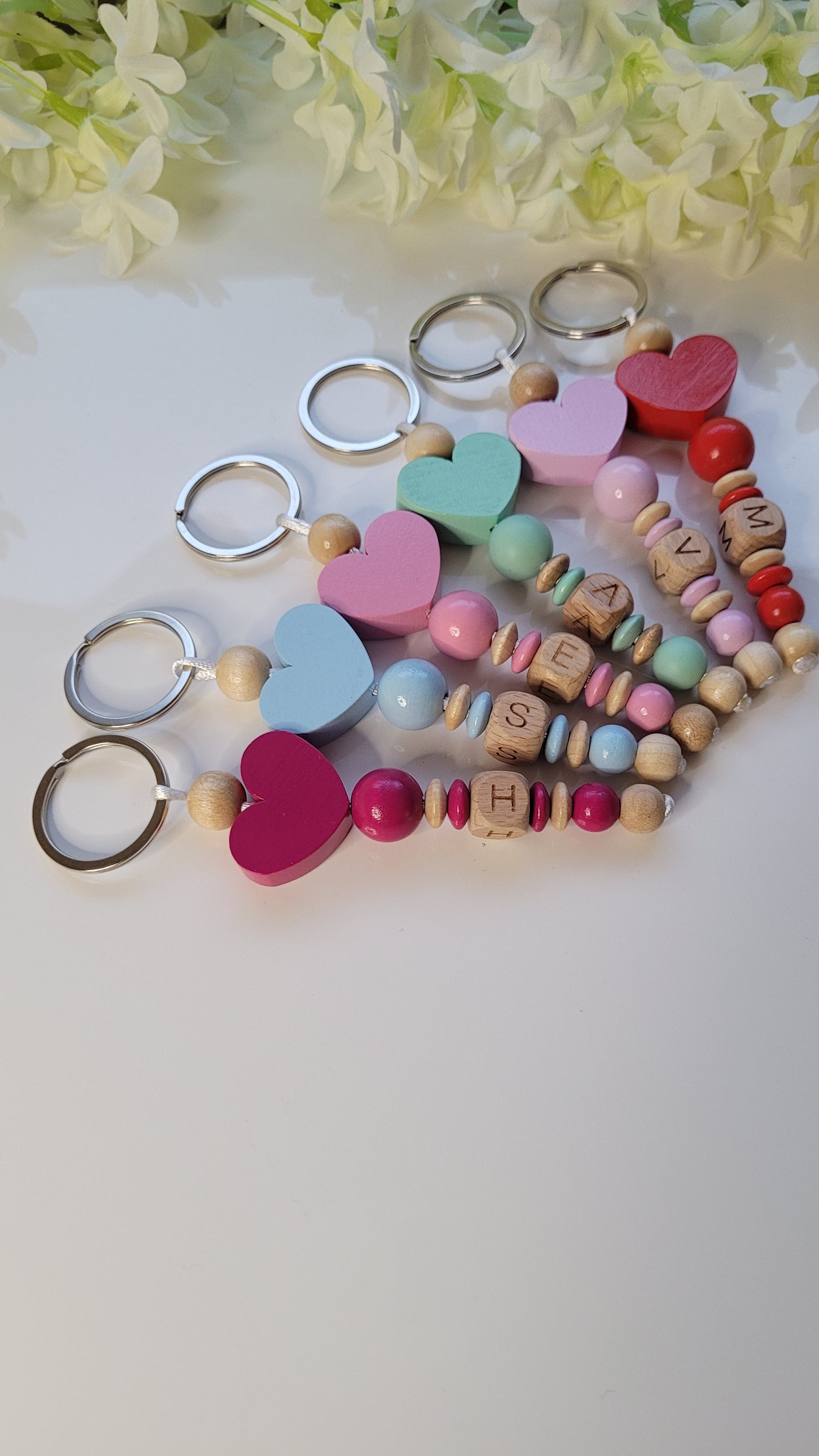 Schlüsselanhänger Big Love mit Buchstabe