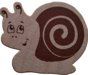 Schnecke Holz braun